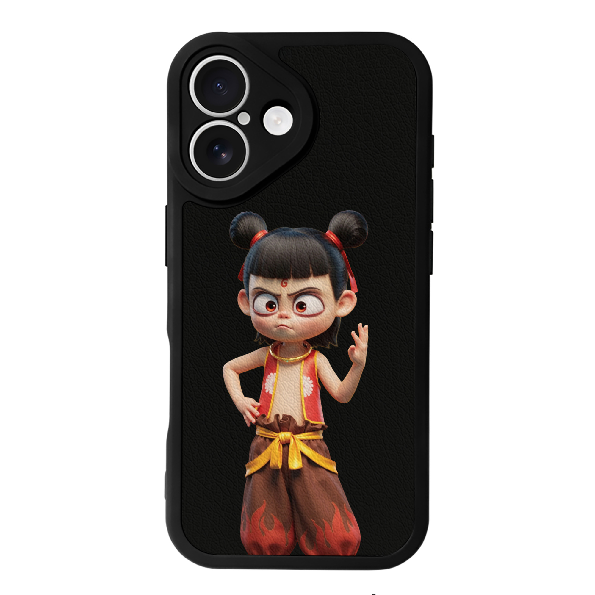 （画像用） Ne Zha 2 ナタ 魔童の大暴れ 【iPhone 16シリーズ対応】シリコンスマホケース（レザー調） 材質：シリコン